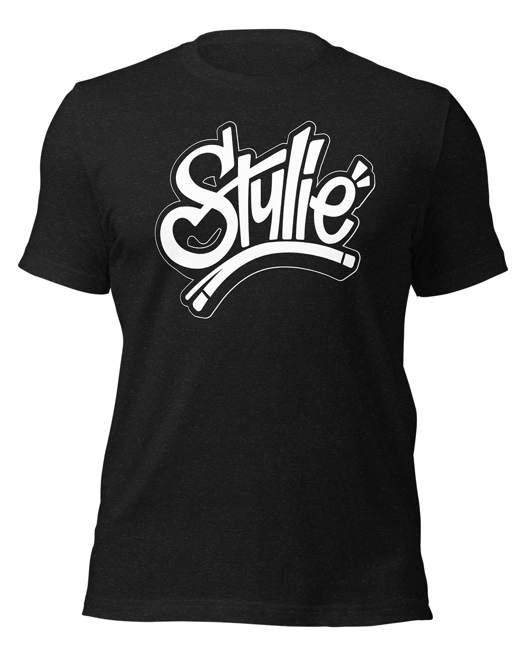 Black Heather w/ White Logo Graffiti Tee