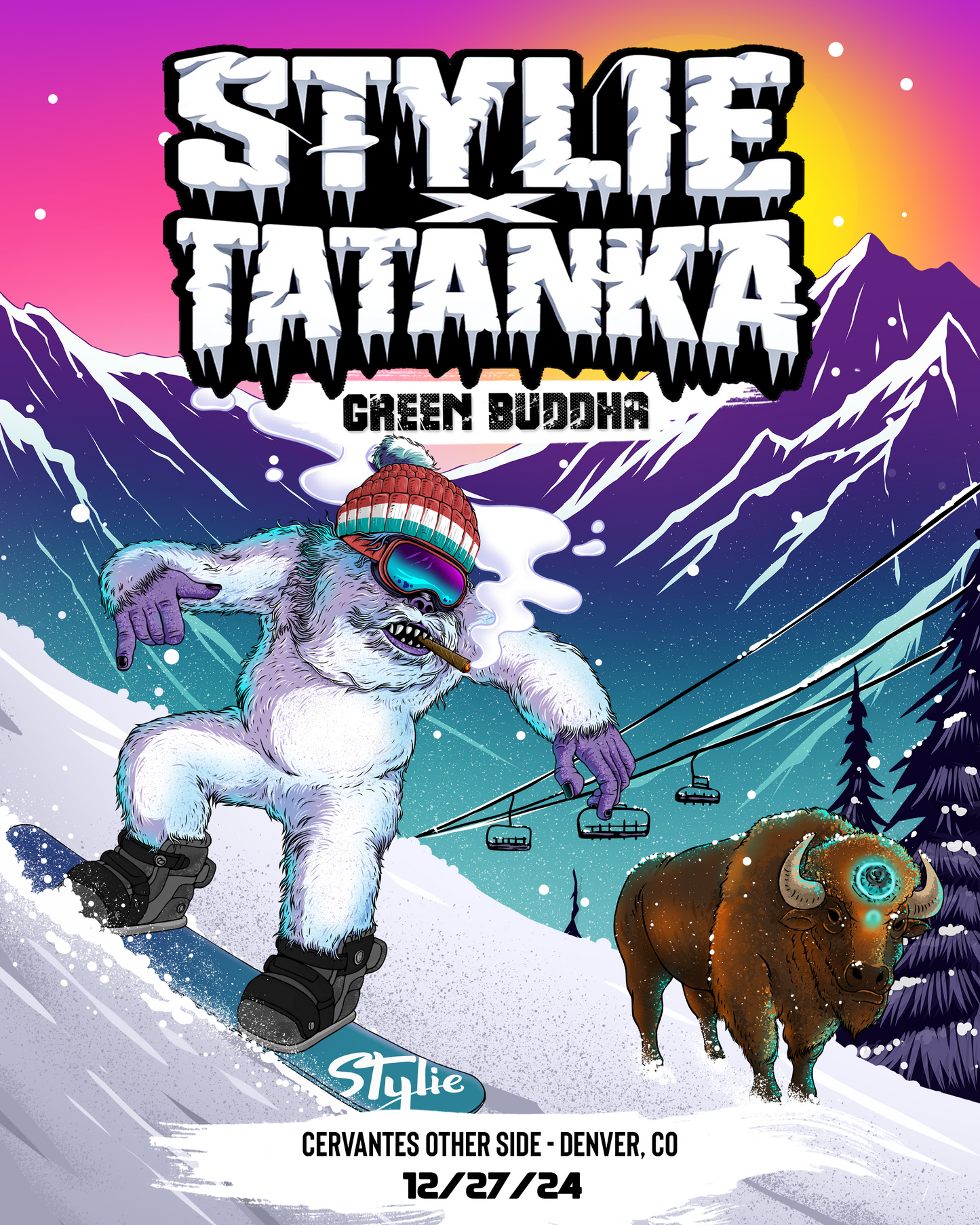 MERCH BUNDLE: Stylie & Tatanka w/ Green Buddha | Cervantes' Other Side - Denver, CO