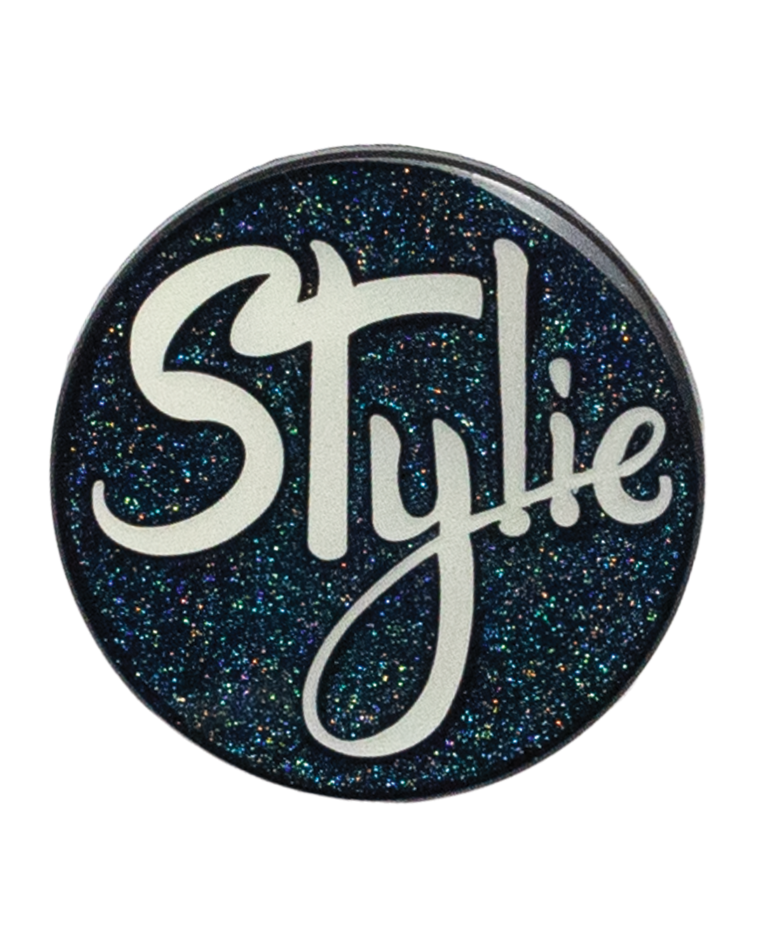 Black Glitter Stylie Pin