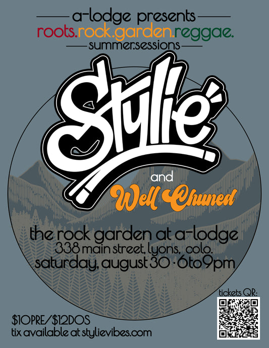 Discount Presale Ticket: Stylie at Rock Garden - Lyons, CO
