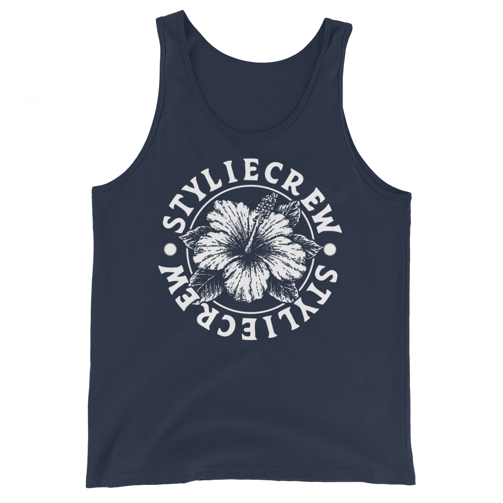 Hibiscus Tank Top (Navy)