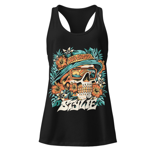 Sun Chaser Women's Racerback Tank Top (Black)