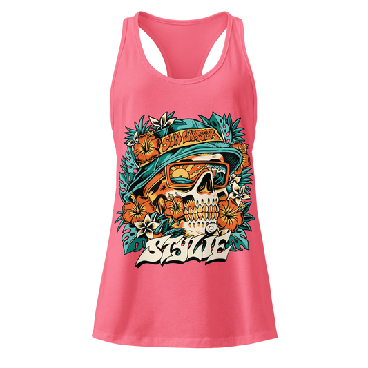 Sun Chaser Women's Racerback Tank Top (Hot Pink)