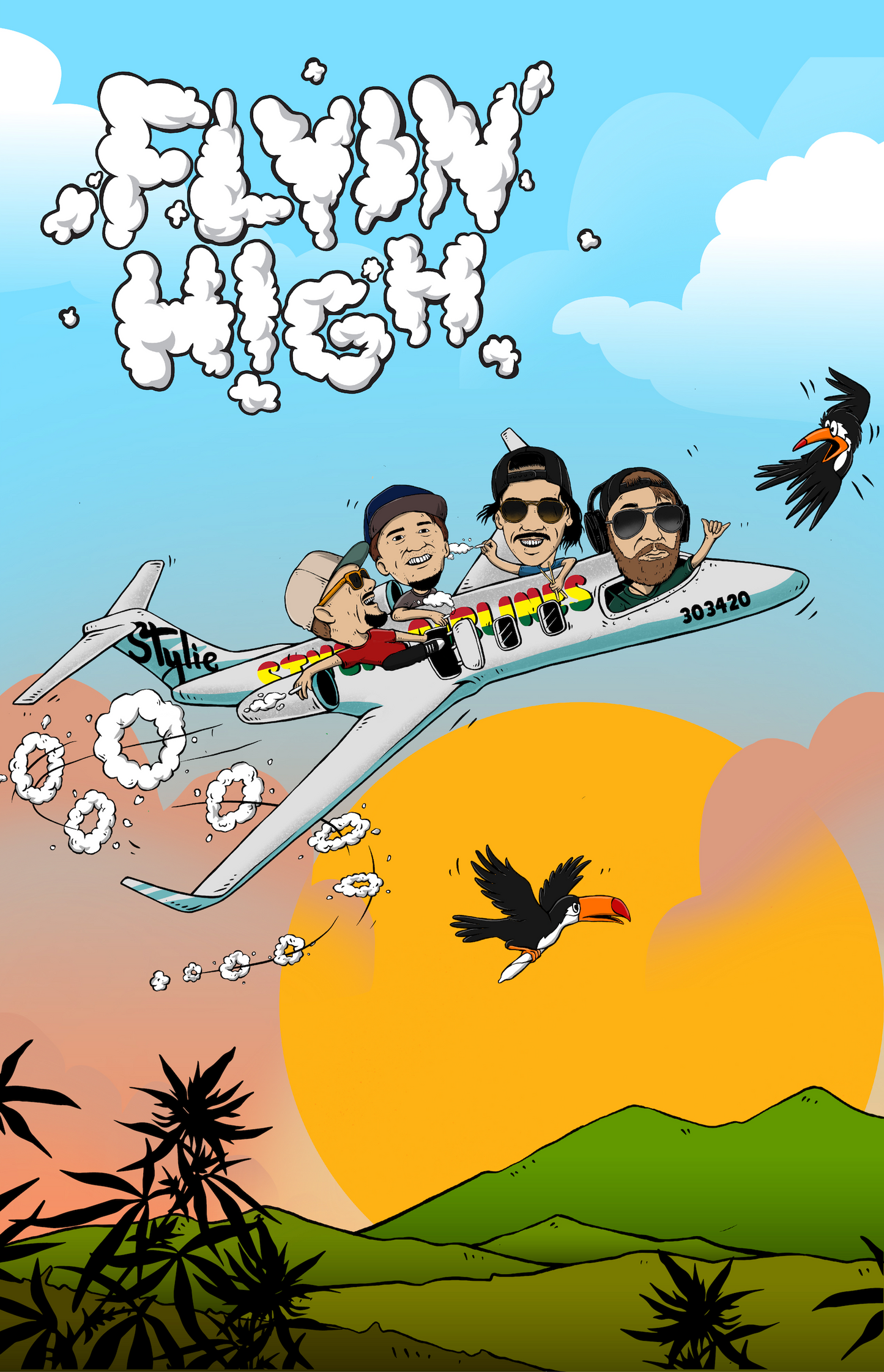 SIGNED "Flyin' High" 11x17 Poster